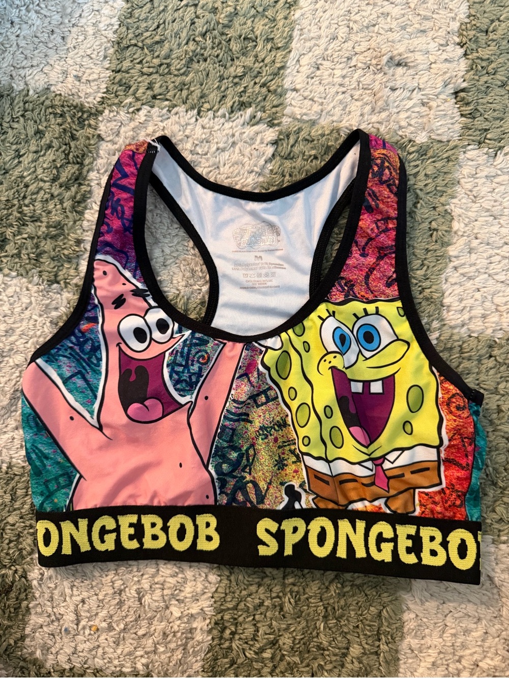 SpongeBob & Patrick Colorful Sports Bra